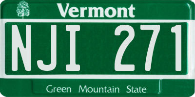 VT license plate NJI271