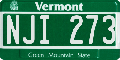 VT license plate NJI273