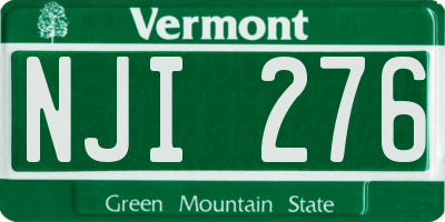 VT license plate NJI276