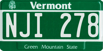 VT license plate NJI278