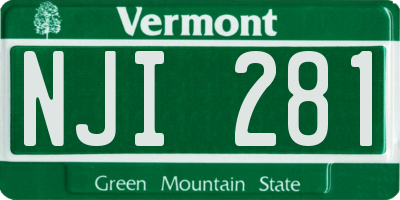 VT license plate NJI281