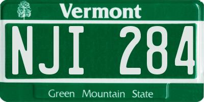 VT license plate NJI284