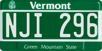 VT license plate NJI296