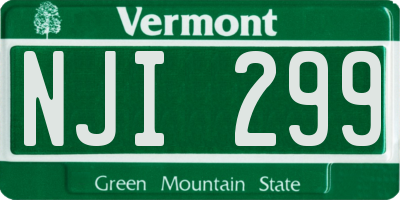 VT license plate NJI299