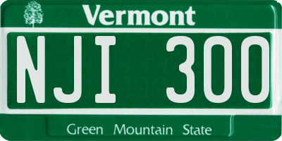 VT license plate NJI300