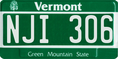 VT license plate NJI306