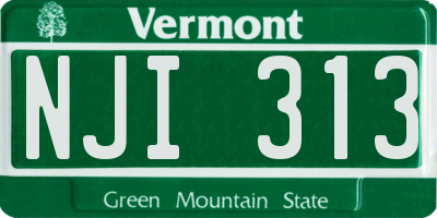 VT license plate NJI313