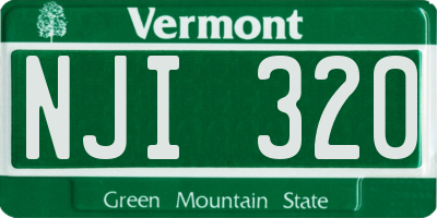VT license plate NJI320