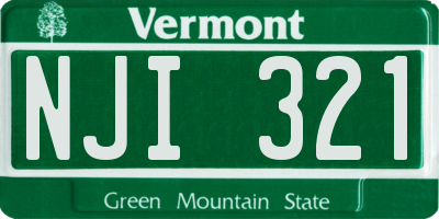 VT license plate NJI321