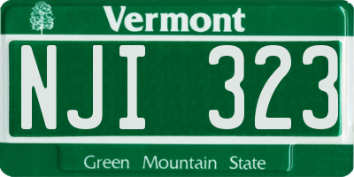 VT license plate NJI323