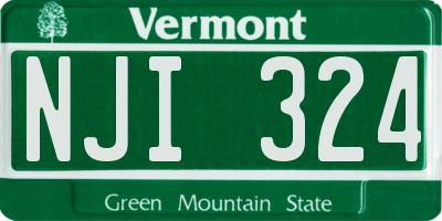 VT license plate NJI324