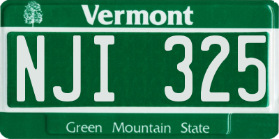 VT license plate NJI325