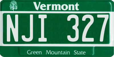VT license plate NJI327