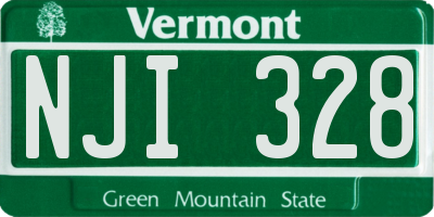 VT license plate NJI328