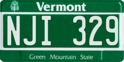 VT license plate NJI329