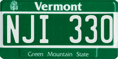 VT license plate NJI330