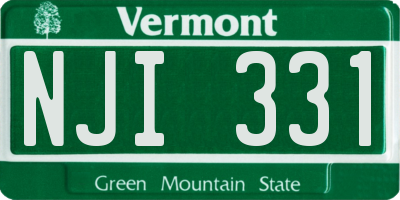 VT license plate NJI331