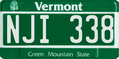 VT license plate NJI338