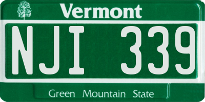 VT license plate NJI339