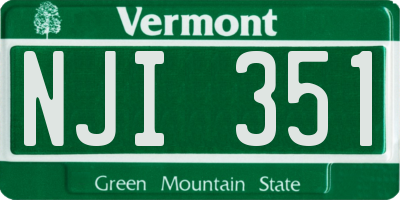 VT license plate NJI351