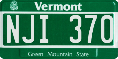 VT license plate NJI370