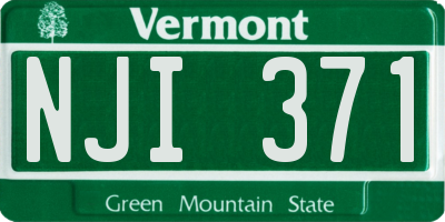 VT license plate NJI371