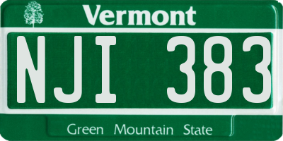 VT license plate NJI383