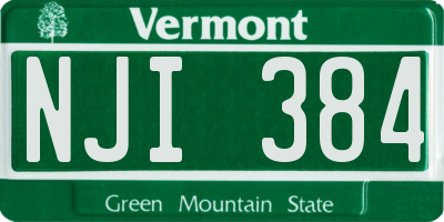 VT license plate NJI384