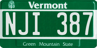 VT license plate NJI387