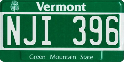 VT license plate NJI396