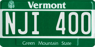 VT license plate NJI400