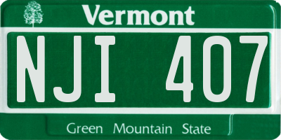 VT license plate NJI407
