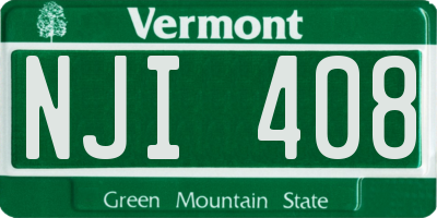 VT license plate NJI408