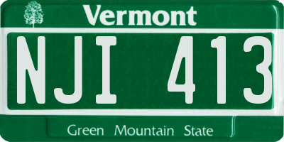 VT license plate NJI413