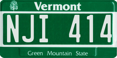 VT license plate NJI414