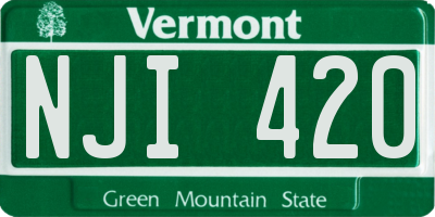 VT license plate NJI420