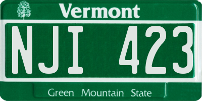 VT license plate NJI423