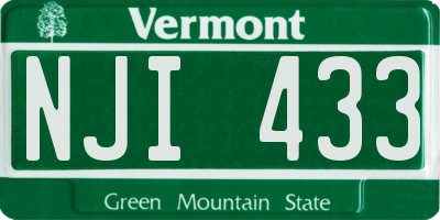 VT license plate NJI433