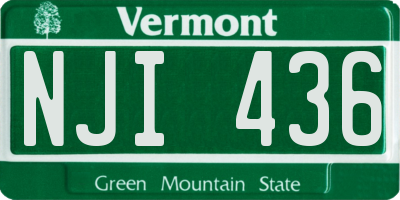 VT license plate NJI436