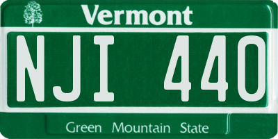 VT license plate NJI440