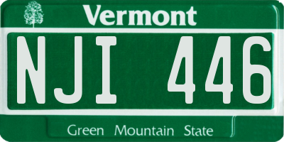 VT license plate NJI446