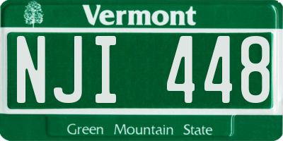 VT license plate NJI448