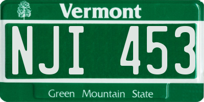 VT license plate NJI453