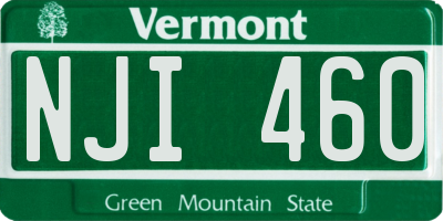 VT license plate NJI460