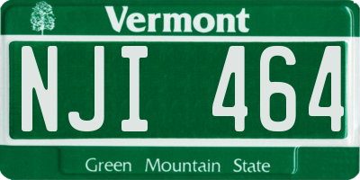 VT license plate NJI464