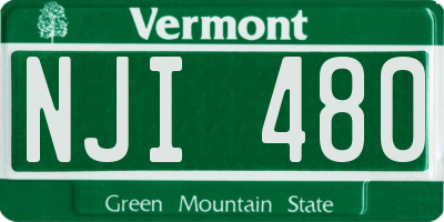 VT license plate NJI480