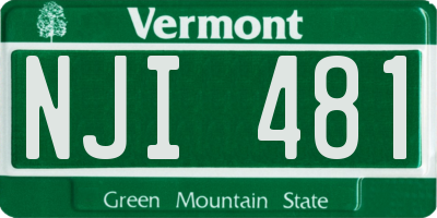 VT license plate NJI481