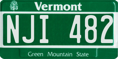 VT license plate NJI482