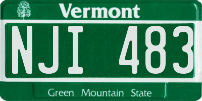 VT license plate NJI483