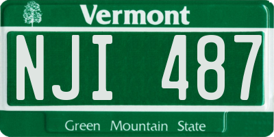 VT license plate NJI487